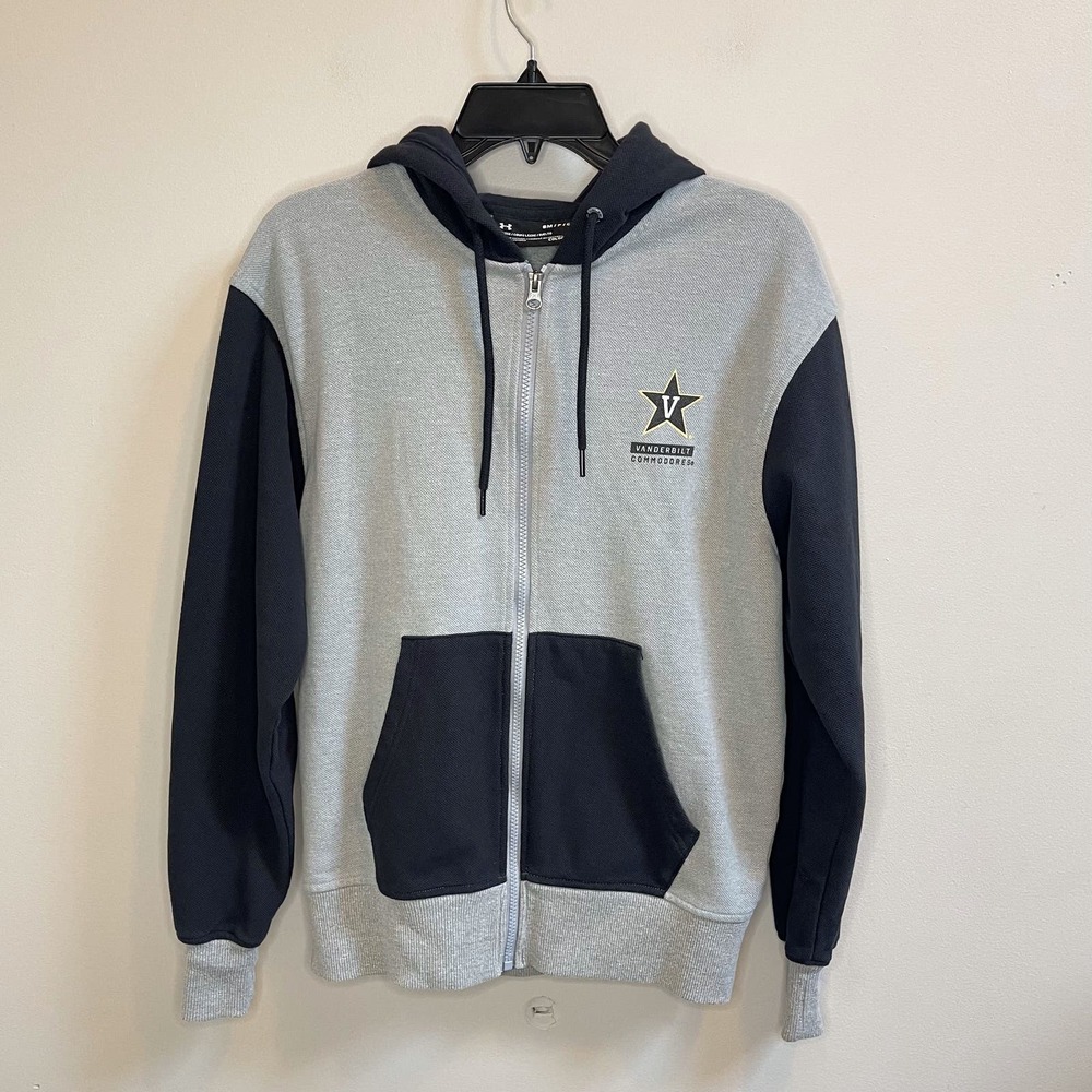 Under Armour Cold Gear Mens Vanderbilt Commodores Full Zip Hoodie Sweatshirt | S